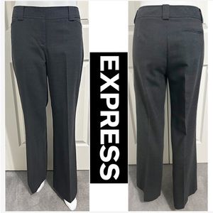 Express Stretch, Fully Lined Wool, Charcoal Grey Pants With Slight Flair Cuffs